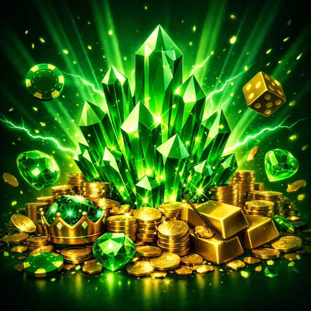 Multiple hands raising a golden trophy with neon light explosion, confetti, and glowing primary color energy beams in a squar